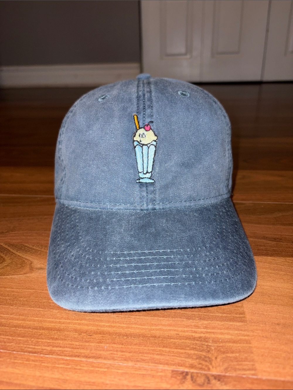 Adult Dairy Farmers Of Canada Blue Baseball Cap with Ice Cream Embroidery